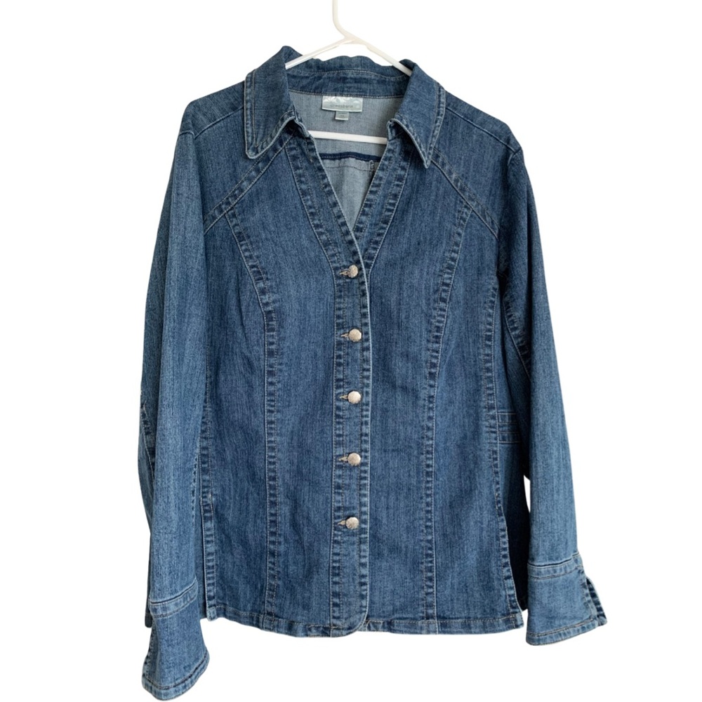Medium Wash Dress Barn Denim Jacket Sz 2x